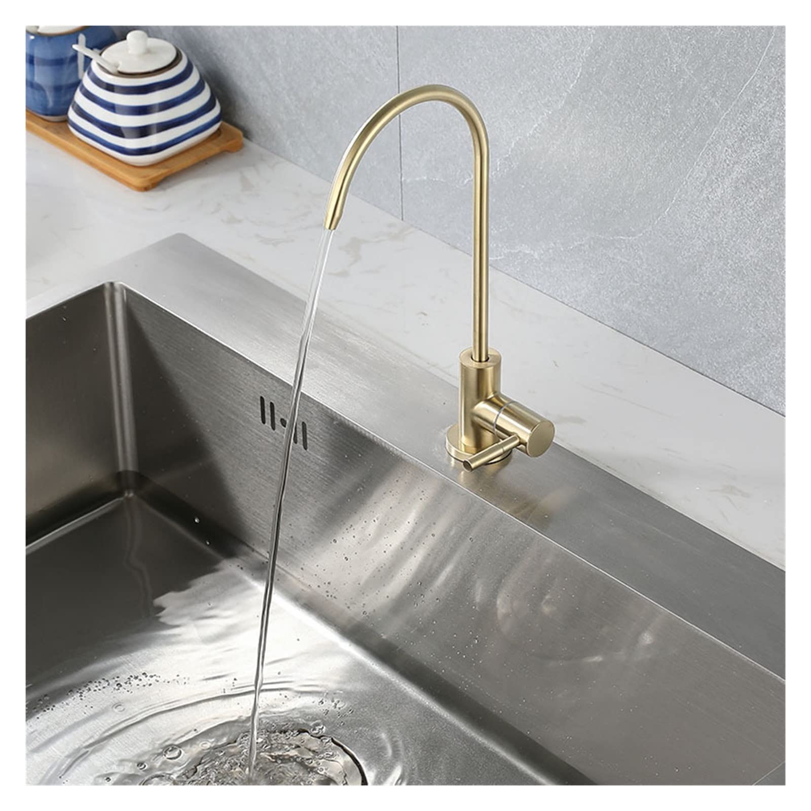 Filtro de Agua de Cocina de Acero Inoxidable Grifo de Agua Potable Grifo Reverso de ósmosmos de Agua Potable