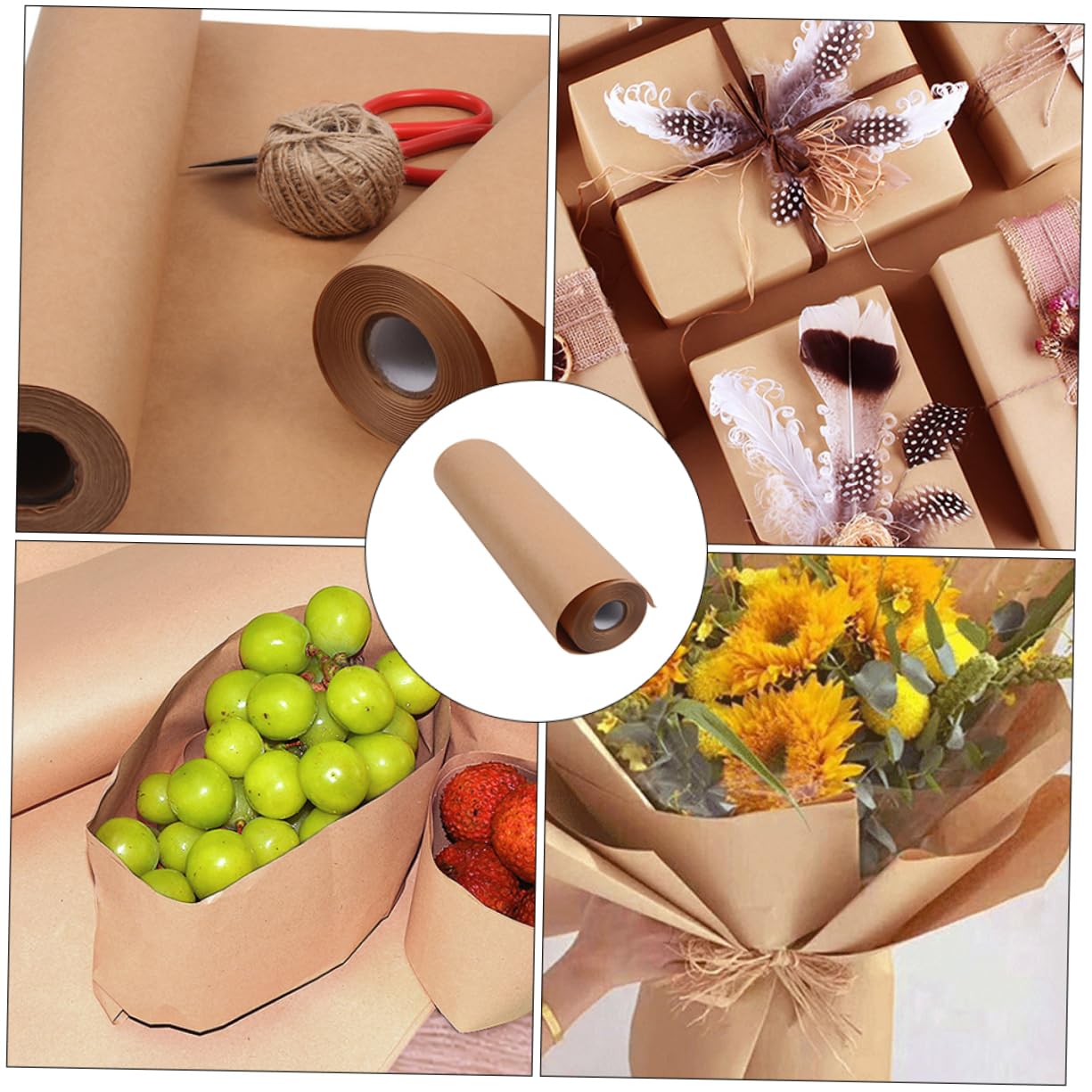 Papier Kraft D'emballage Marron 1 Rouleau 45cm X 30 M