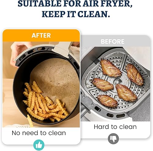 Miniatura 3 de 250 piezas de papel pergamino de 7.9 pulgadas, forros desechables para freidora de aire, papel pergamino circular para hornear pasteles