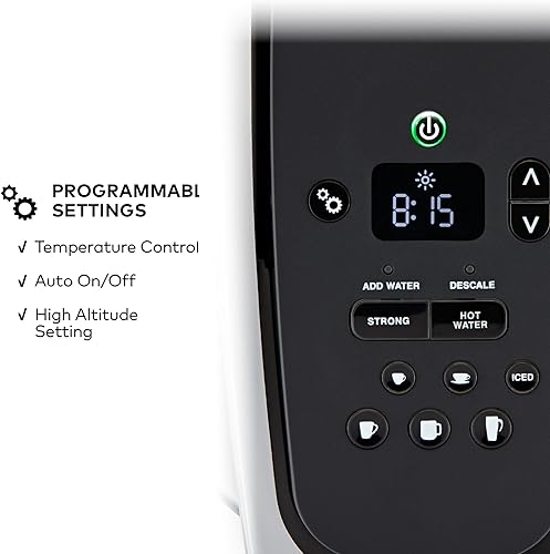 Miniatura 4 de Keurig Cafetera K-Elite cafetera de vainas K-Cup de una sola porción con capacidad de café helado pizarra cepillada