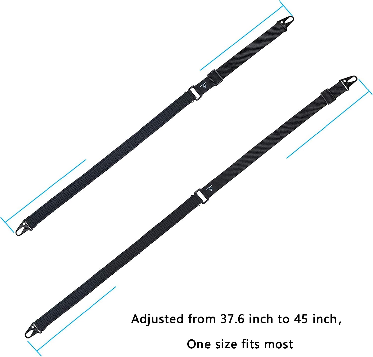 BOOSTEADY 2 Point Sling with HK Style Clips, Adjustable 550 Paracord Rated Nylon Gun Strap