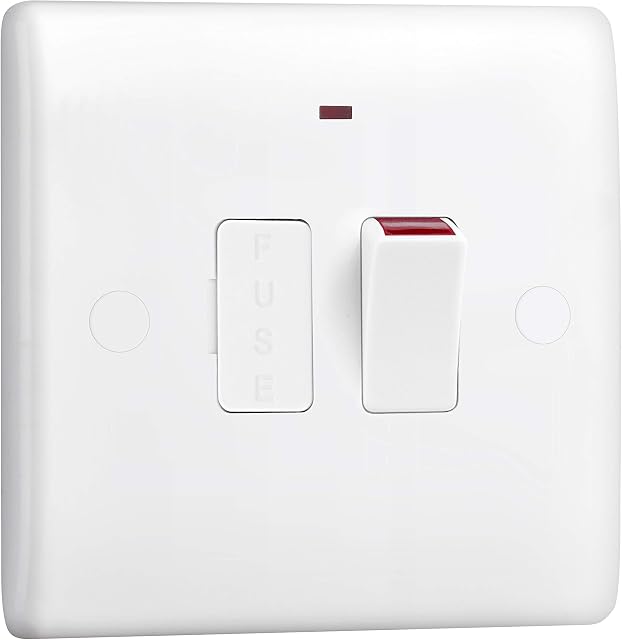 BG Electrical 852-01 Switched Fused Connection Unit with a Power Indicator, 13 Amp, White