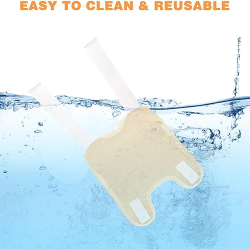 Miniatura 2 de Paquete de 2 unidades de aceite de ricino para rodilla, almohadillas de aceite de ricino reutilizables con correa elástica, paquete de aceite de