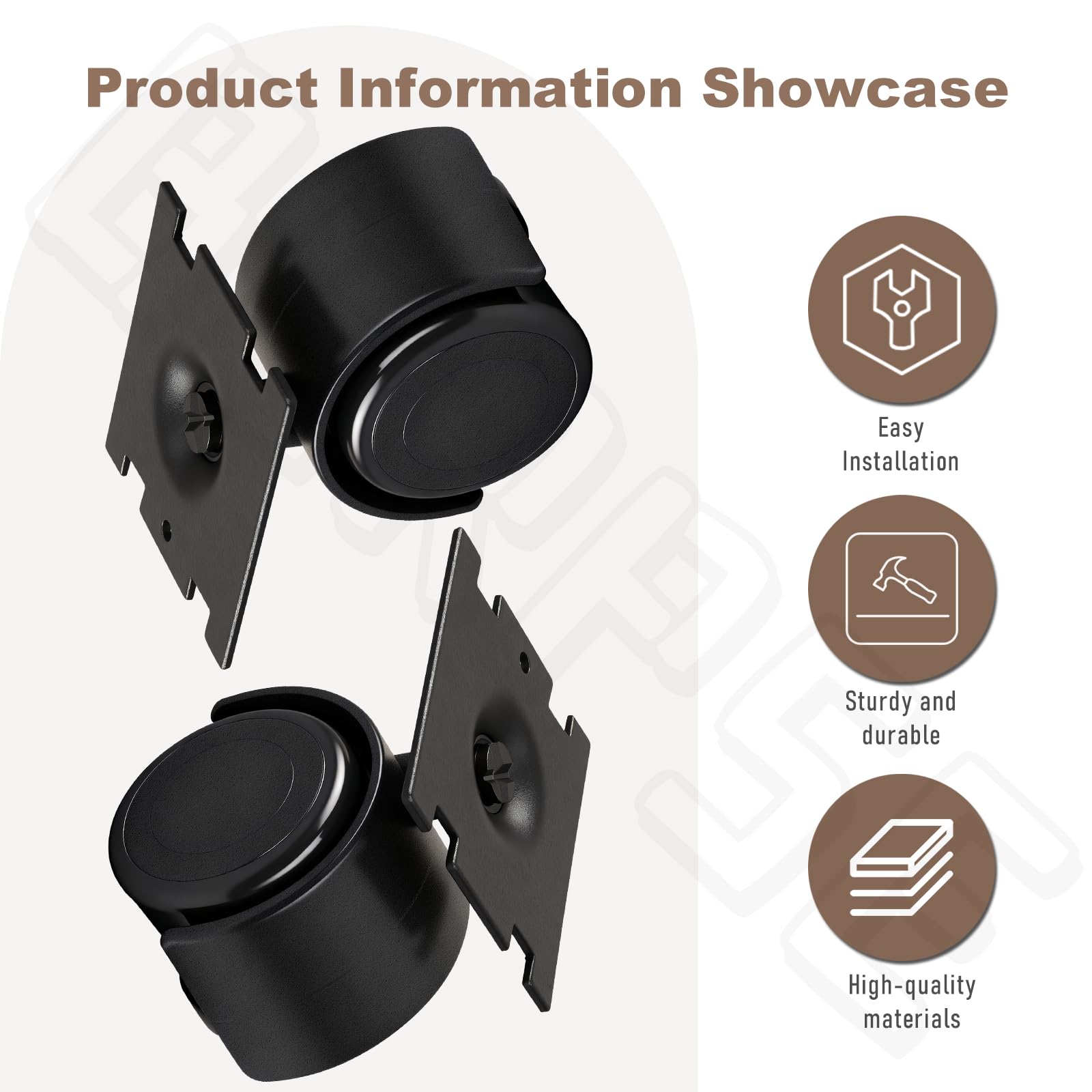 40 mm D-olly Rad/Platte Montage kompatibel mit R-ainbow V-acuum D4 D4C SE E E2 Serie D-olly D-Ollie Cart Lenkrollen – 4er-Pack (4)