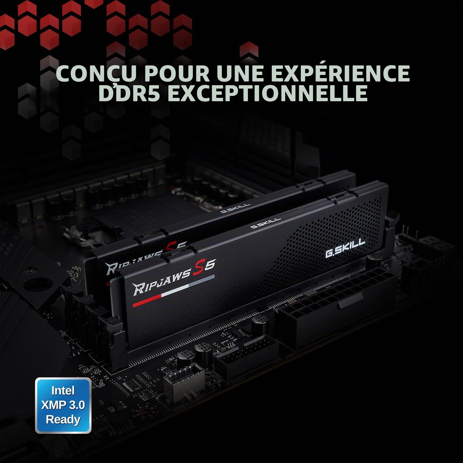 G.skill Ripjaws S5 - Ddr5 - Kit - 32gb: 2 X 16gb - Dimm 288-Pin - 3200 Mhz / Pc5-51200 - Cl32 - NoN-Ecc - Mattschwarz (f5-6400j3239g16gx2-Rs5k)