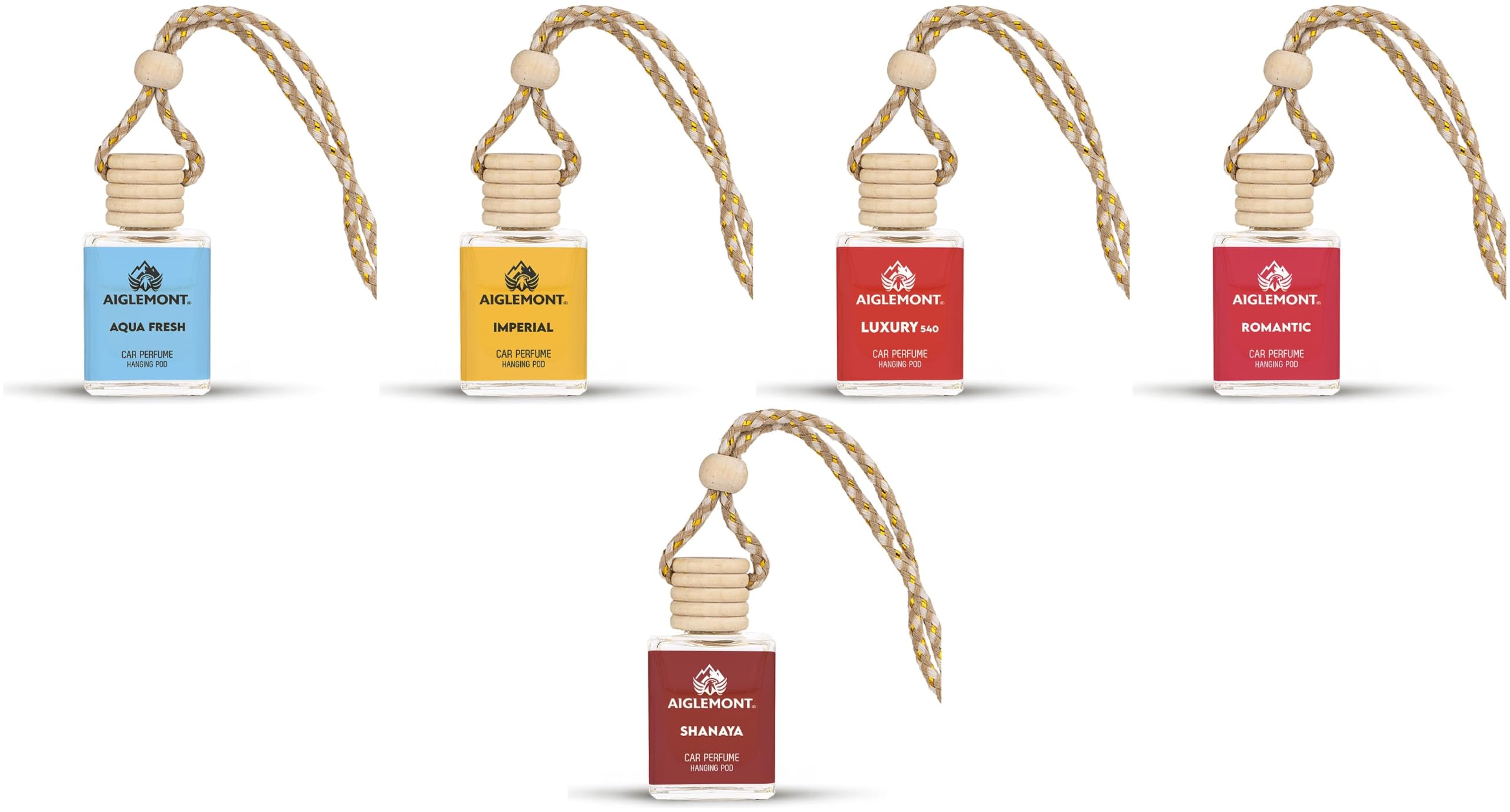 Car Perfumes combos | Aqua Fresh+ Imperial + Luxury 540+ Romantic+ Shanaya| Combo of 5 | 10 ml Each-image-6