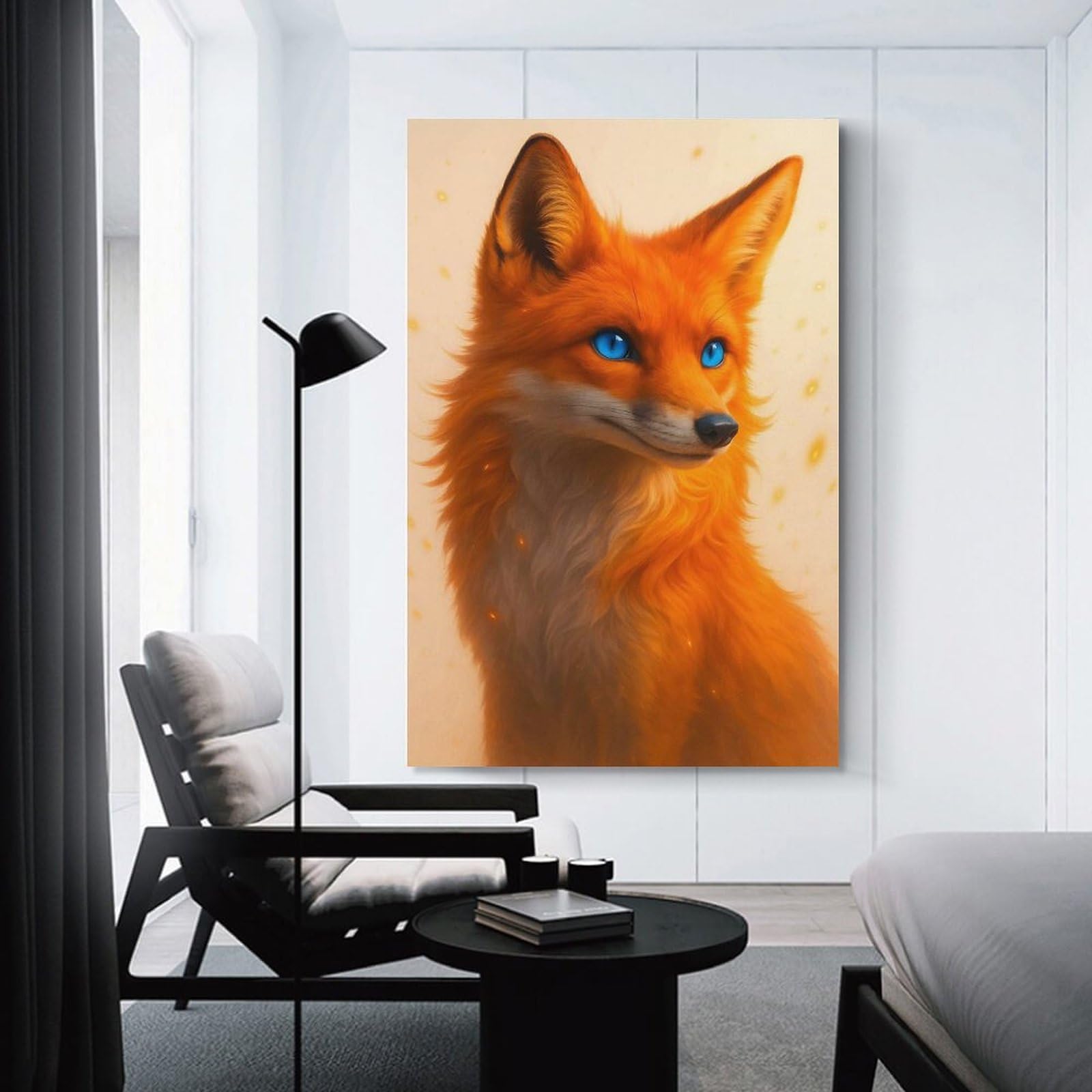 Junmoney Fox Print Home Decor Wall Art 08x12inch(20x30cm), for Office, Study Or Home Workspace, Home Office Artwork with Decorative Appeal