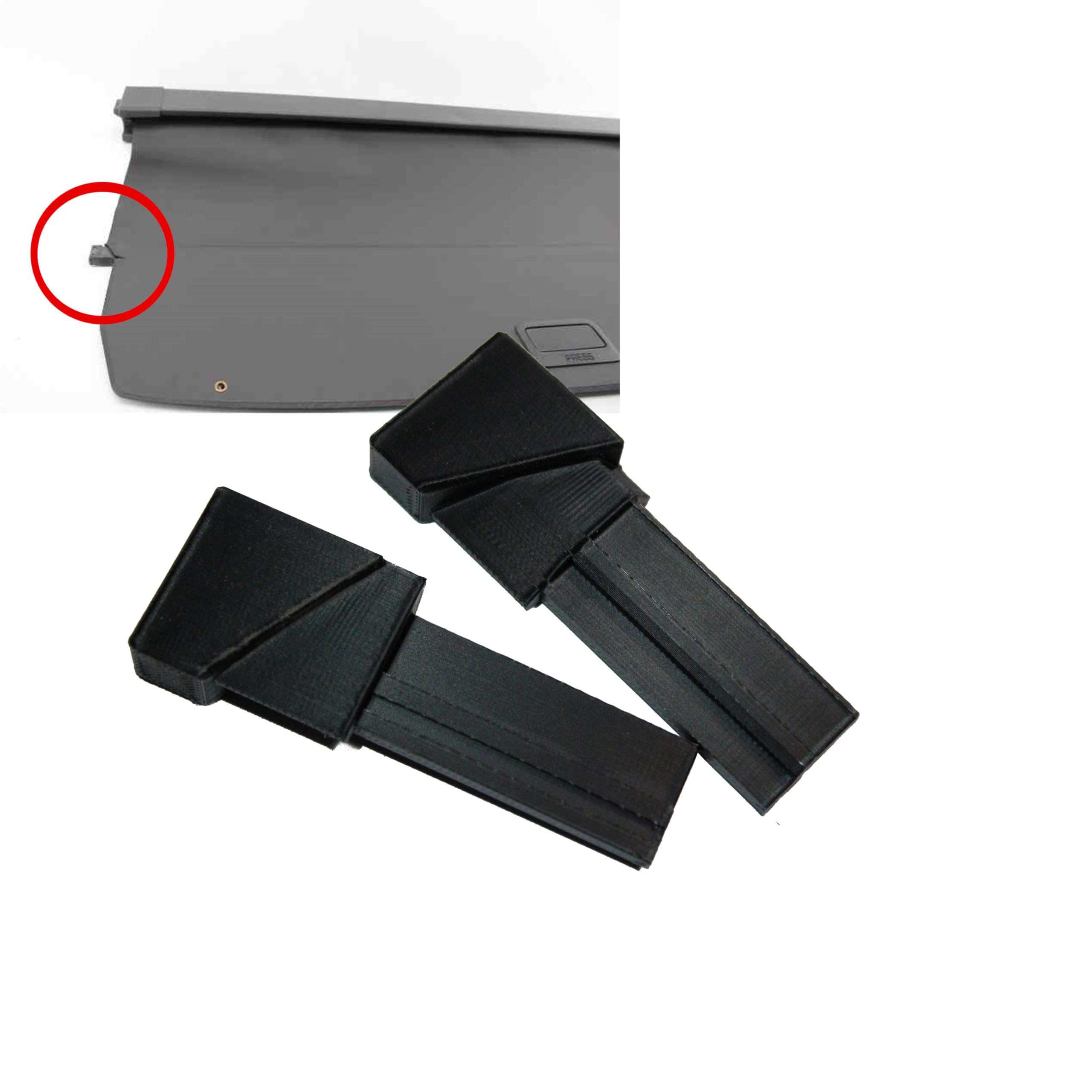 Paire de Fixations pour Rideau de Coffre Plage Arrière pour PEUGEOT 508 SW, Noir