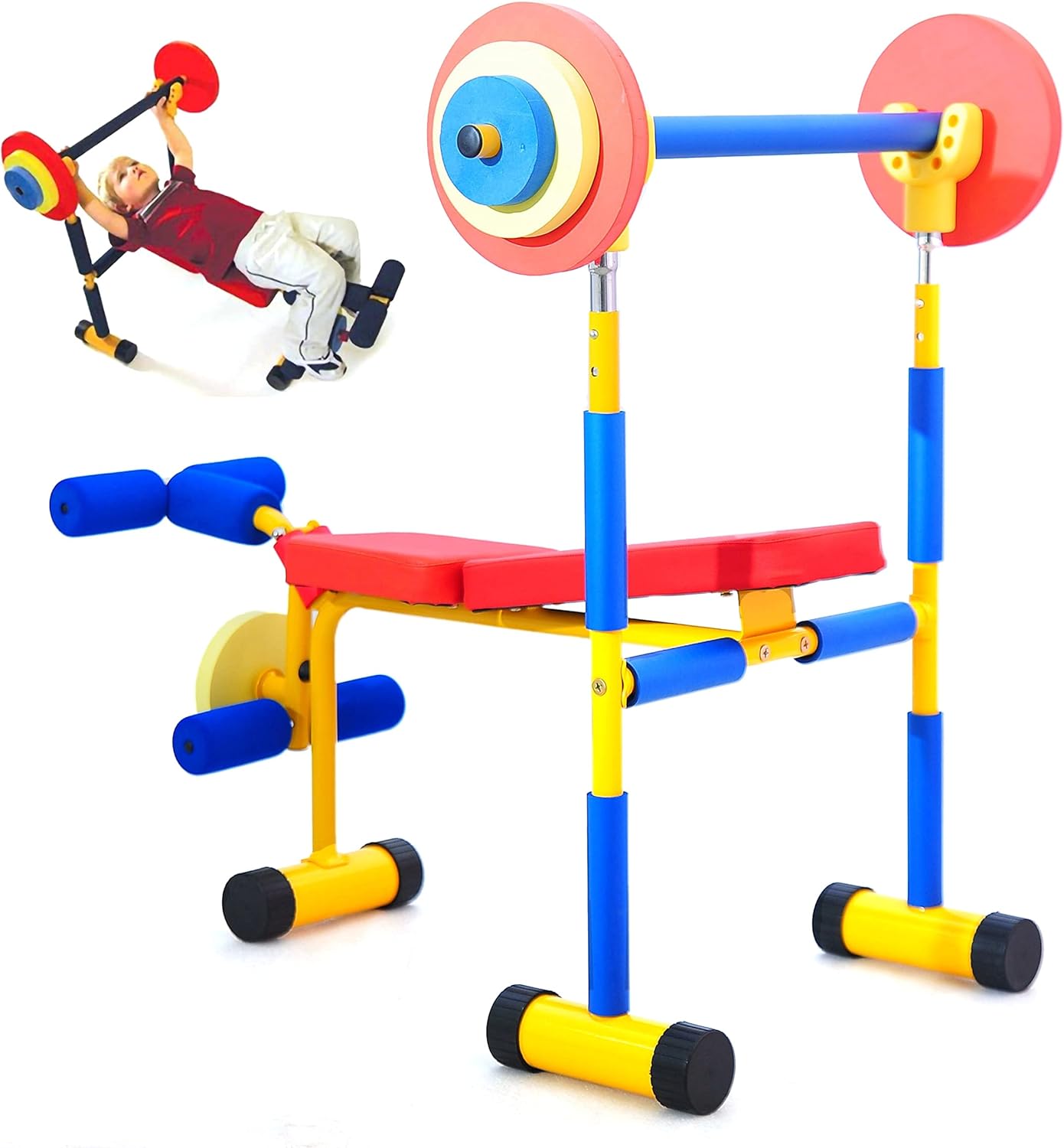 Kids Fun and Toddler Workout Equipment, Kids Weights Sets Gym Equipment, Home Sports Exercise Equipment, Suitable for Children Aged 6-9 in Kindergarten