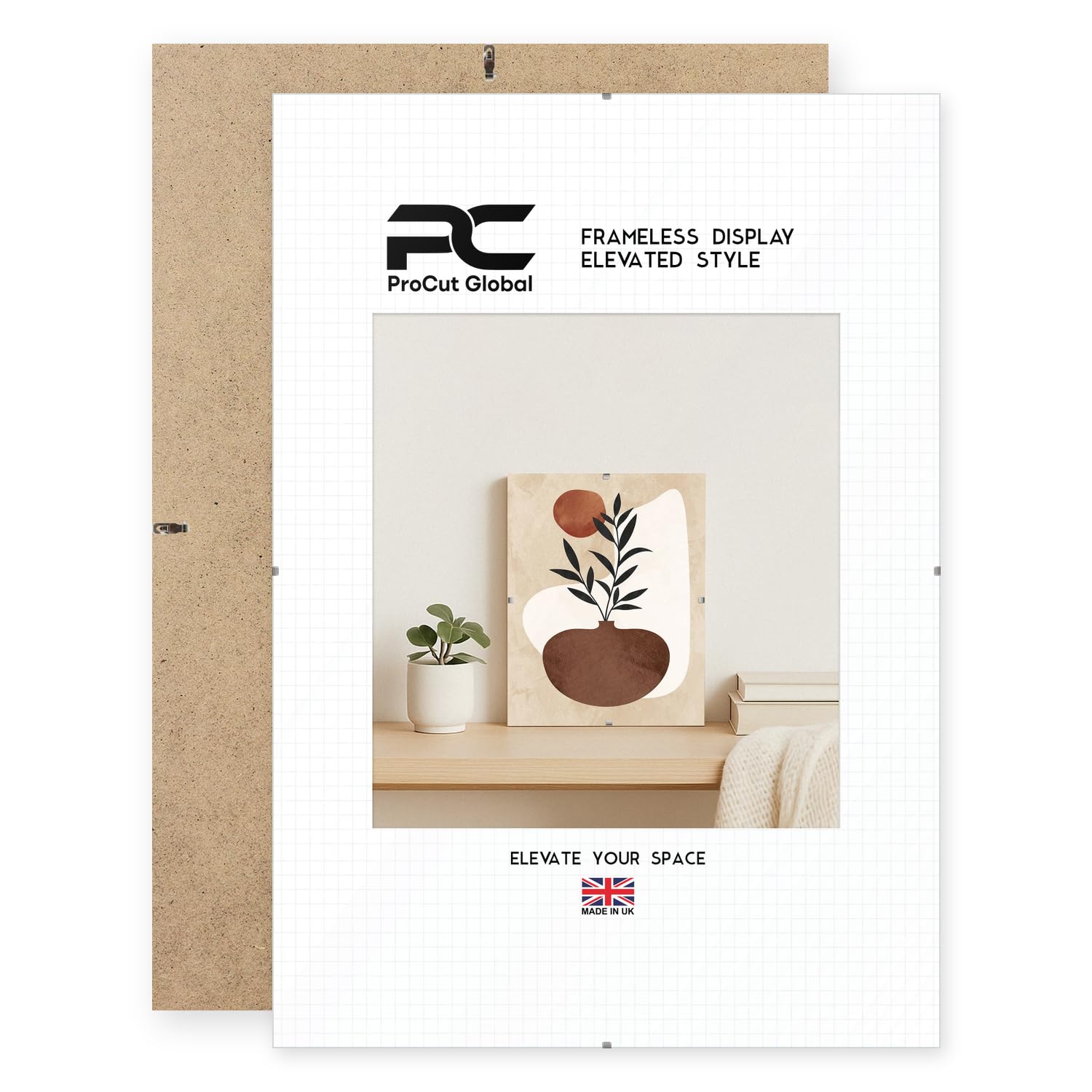 Procut Global 5x3.5" Frameless Clip Picture Frames For Photos — image 1