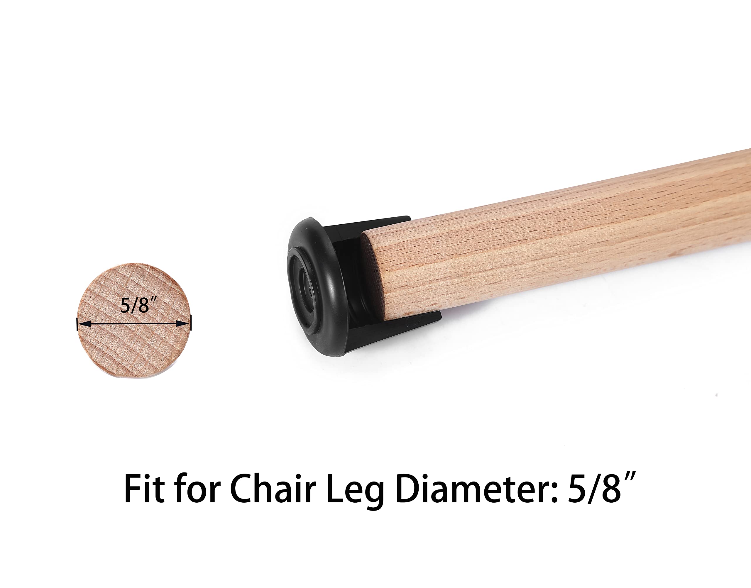 Chair Leg Tips Caps NonSlip Rubber Leg Tips 5/8 Inner