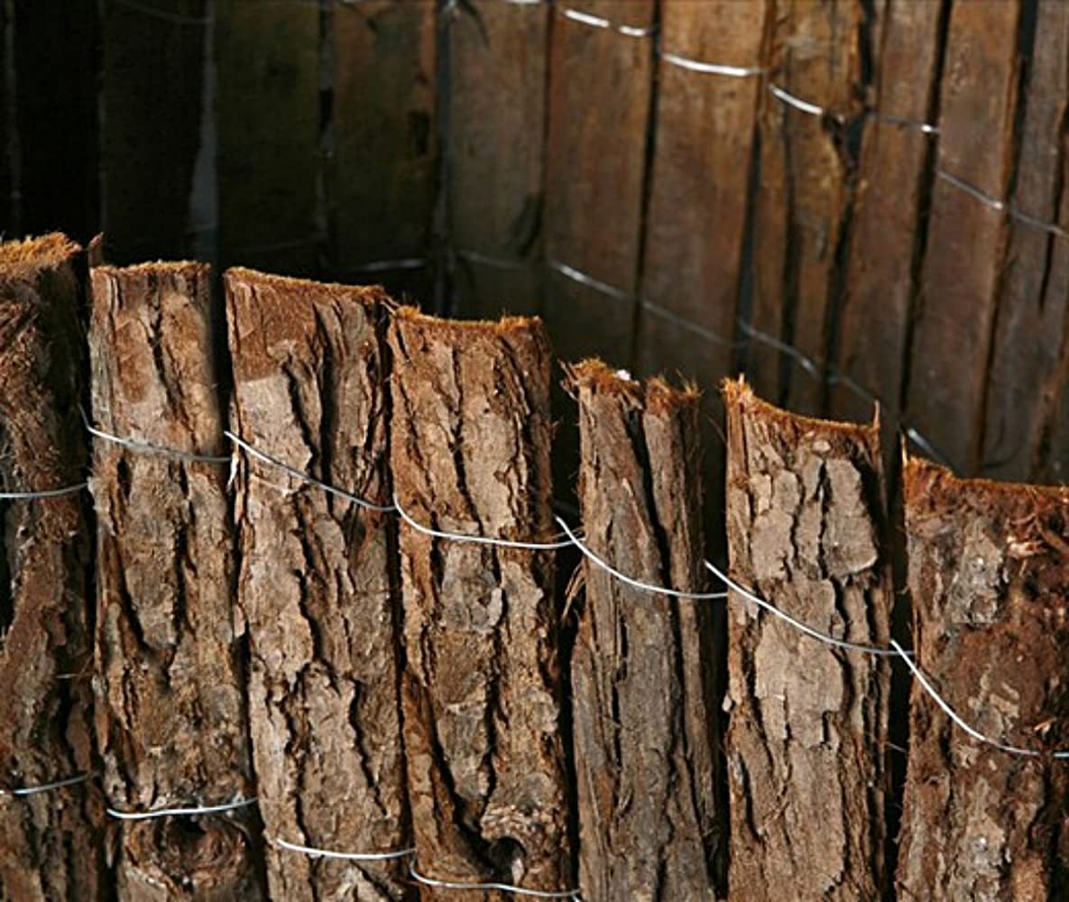 Mugar- Cerramiento Natural de Corteza de Pino de Cara Simple- Rollos de 1x3m /1,5x3m /2x3m- Valla Decorativa de Jardín con 80-85% de Ocultación (1,5x3 metros)