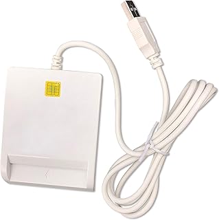 Anordsem ICカードリーダー・ライタ ICカード読み取り機 全国の住民基本台帳用ICカード対応 電子申告(e-Tax) 接触型ICカードリーダー USB接続 LEDライトの指示 (White)