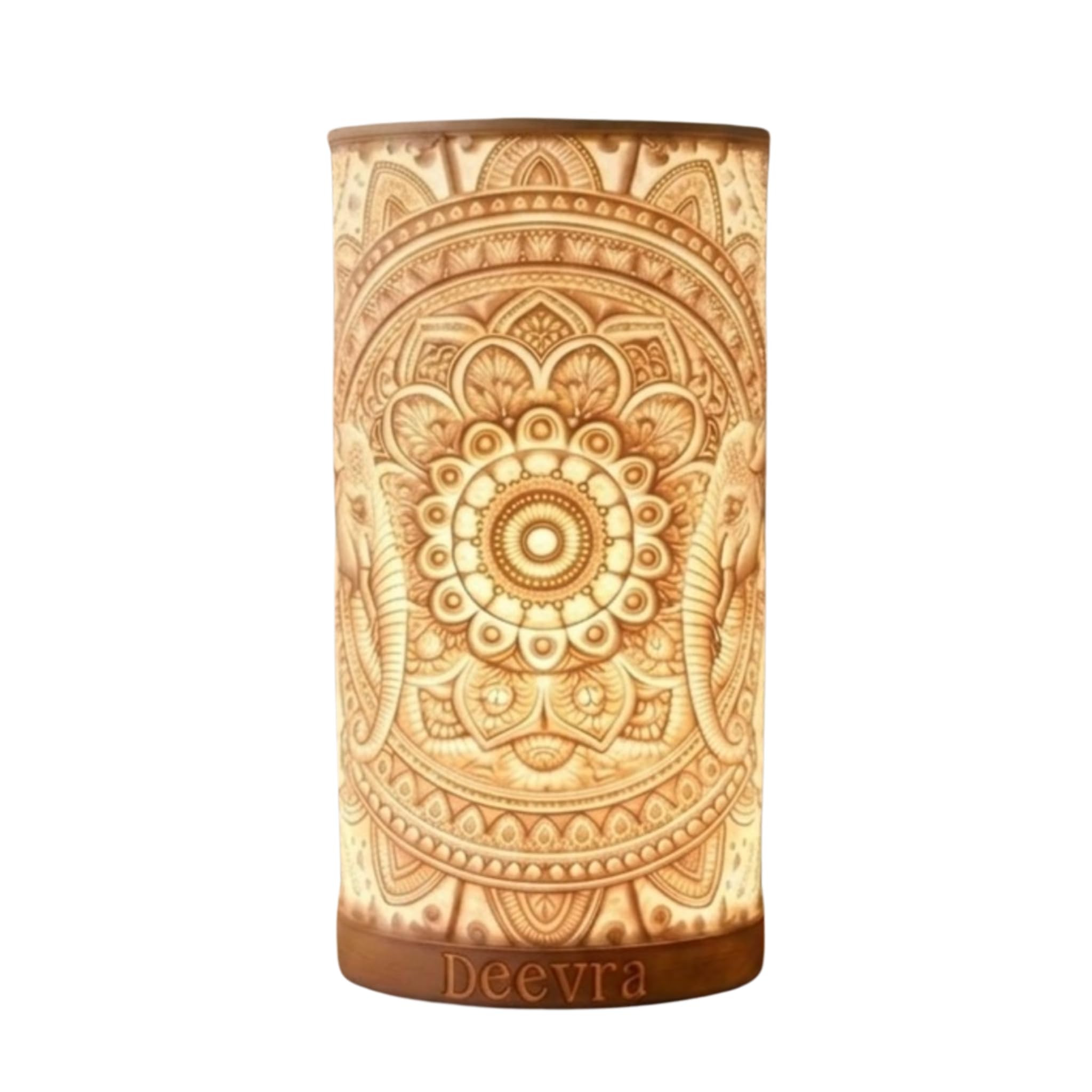 Royal Elephant Mandala Table Lamp | Jaipur Inspired Decorative Home Decor | Warm Ambient Lighting | Elephant Decor for Living Room, Bedroom, Office & Housewarming Gifts-image-13