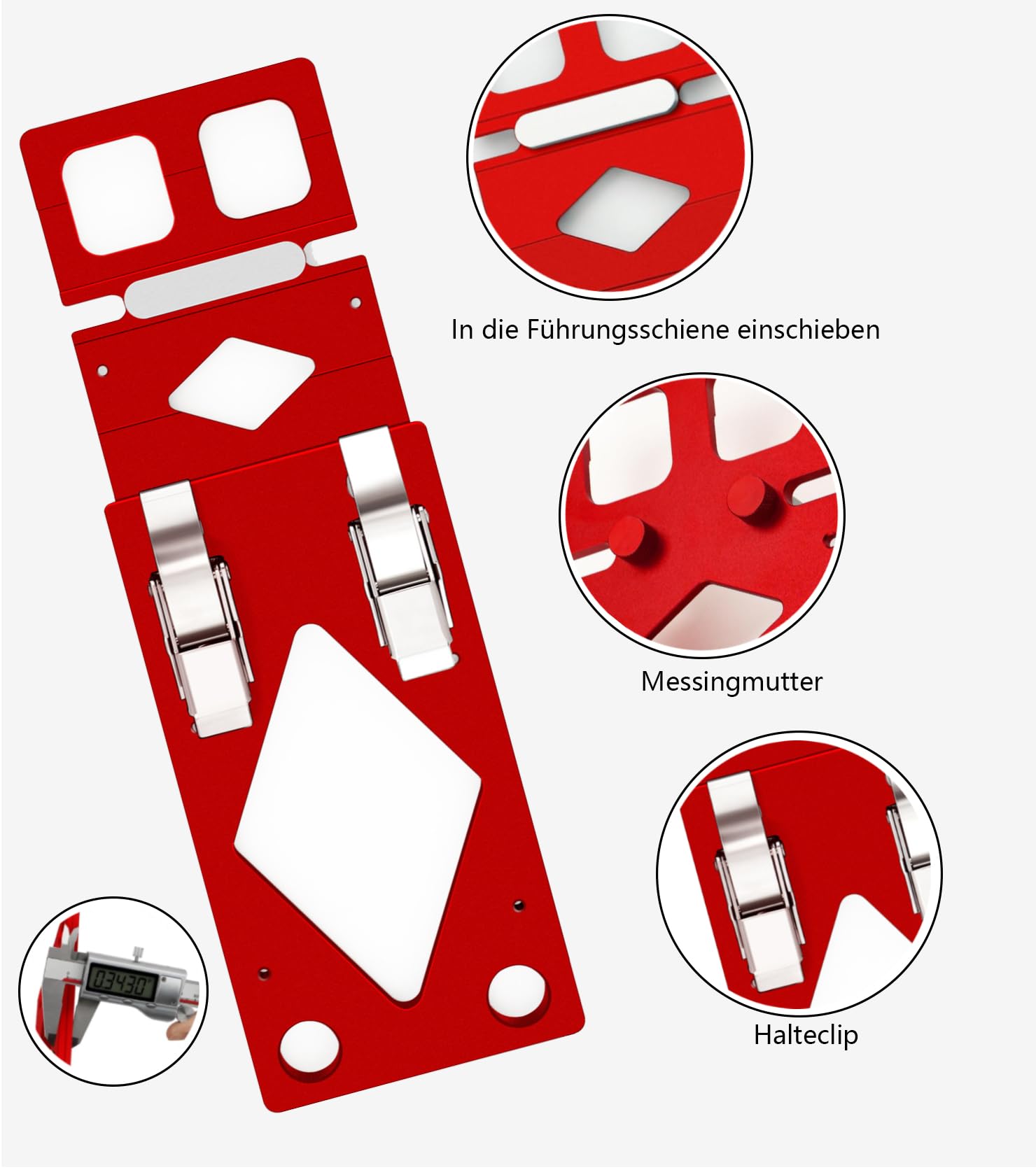 Binario di guida angolare fresato CNC 90° arresto con guida dei bordi, morsetto di guida per seghe circolari elettriche la lavorazione del legno, compatibile con Festool e Makitas guida
