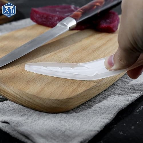 Vista 237 de XYJ Juego de 2 fundas de cuchillo de seguridad para cuchillos, protector de borde, funda universal para cuchillos, chef, cuchillo de cerámica