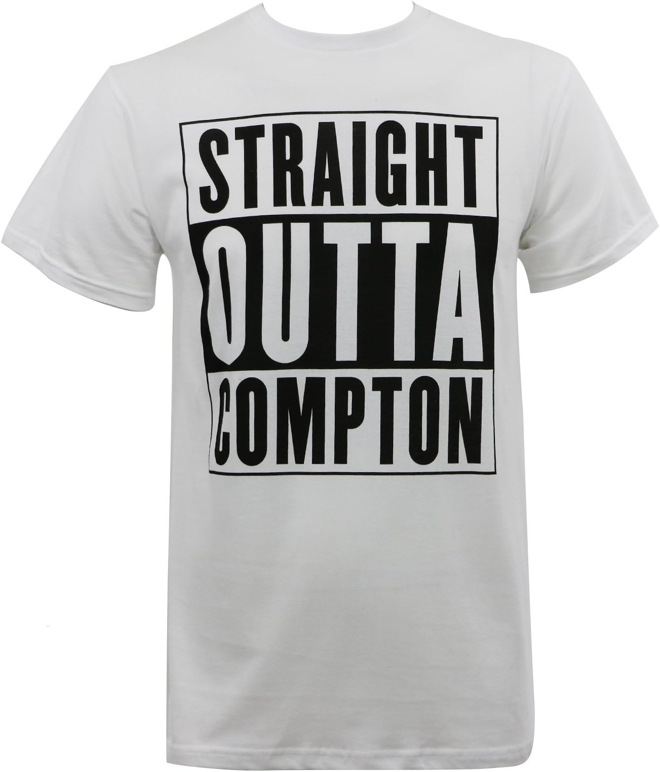 NWA Men's Straight Outta Compton Logo Slim Fit T-Shirt White M