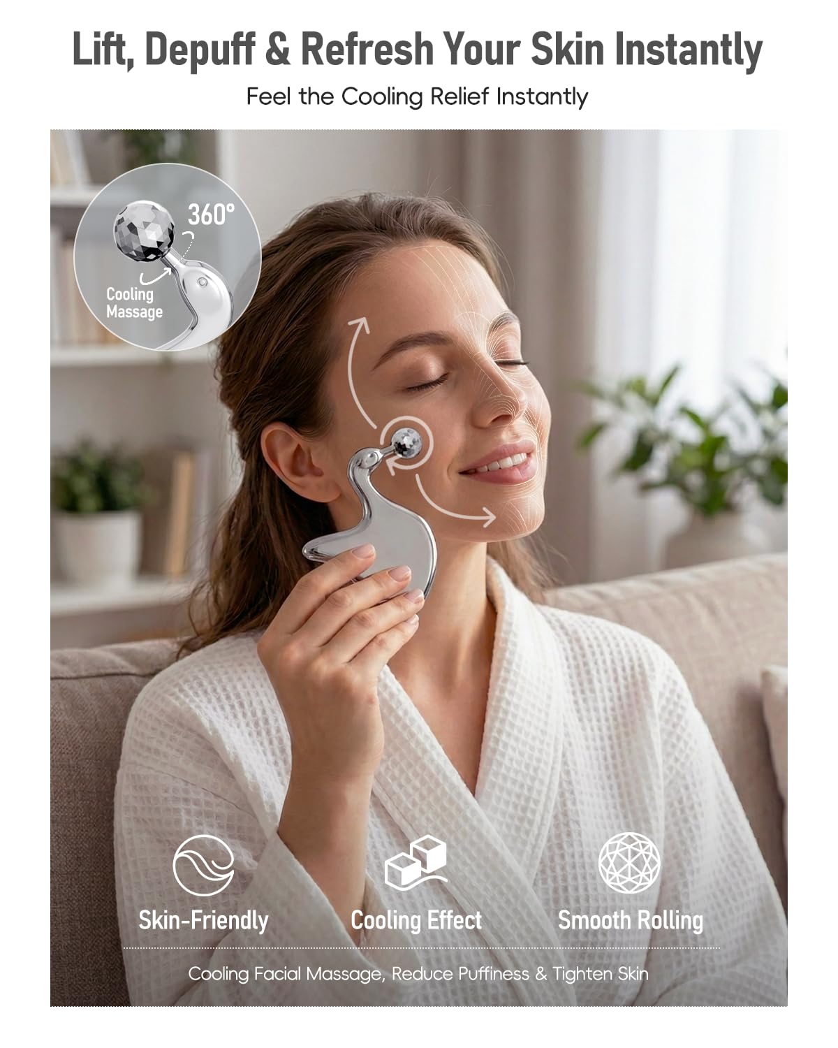 Amazon | ジョーライン彫刻、頬、あご用アイローラー付きステンレス