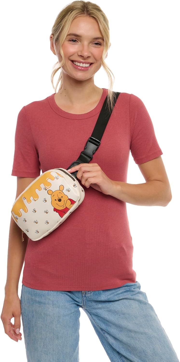 Womens Disney Belt Bag Crossbody Fanny Pack Waist Bag (Pooh White) - Image 5