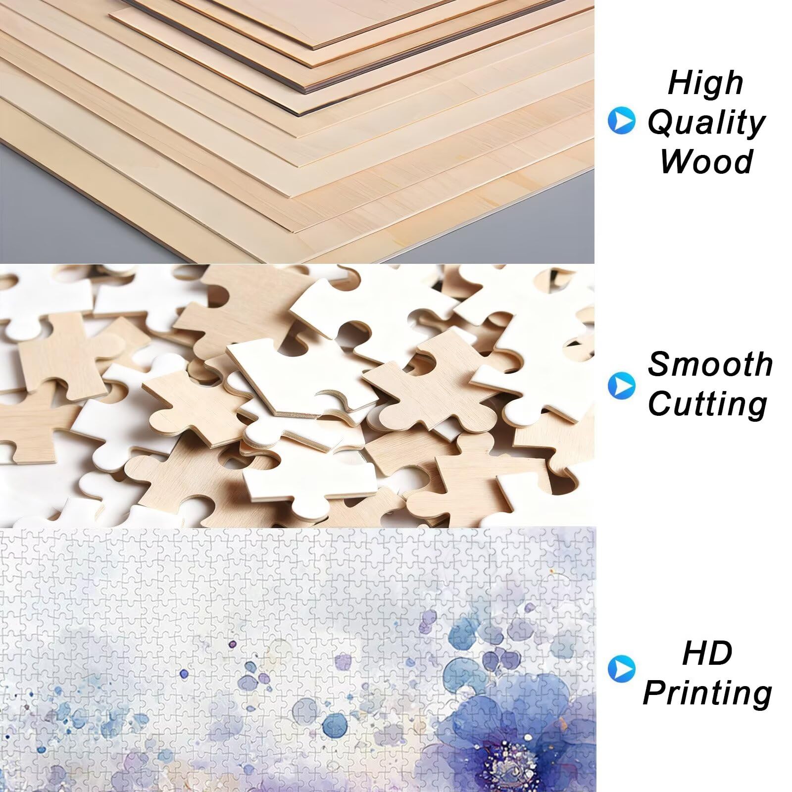 Puzzle 1500 sztuk kwiatów, abstrakcyjne drewniane puzzle dla dorosłych, puzzle z wykwintnym opakowaniem, rodzinne gry edukacyjne, puzzle do wystroju domu, prezent dla kobiet, prezent dla mężczyzn, H