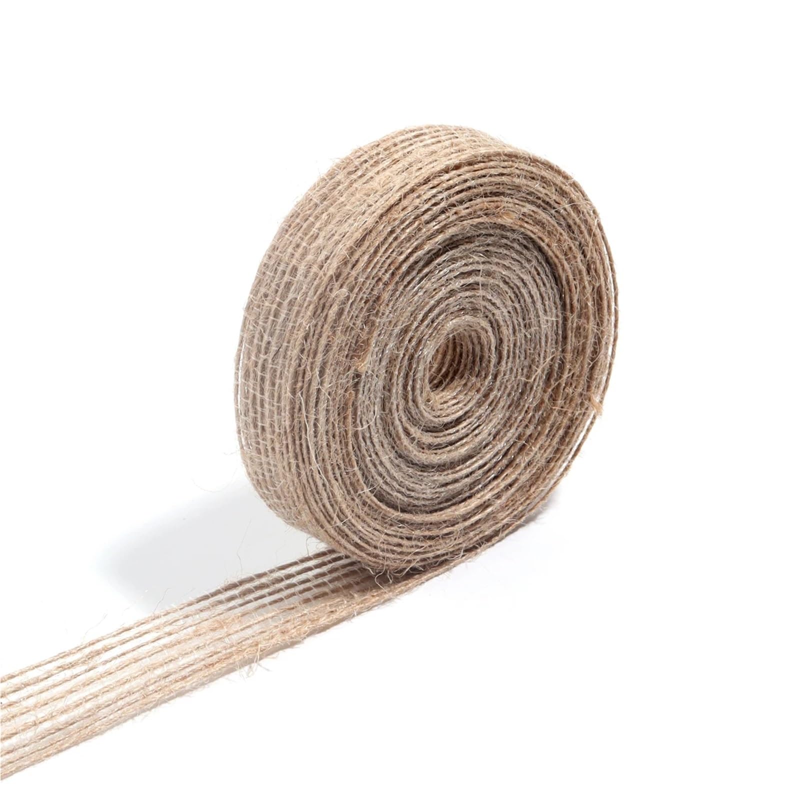 Hessian Roll 5/10M Lace Tape DIY Apparel Sewing Fabric Linen Burlap Ribbon Webbing for Wedding Decoration Box Bouquet Packaging(1cm Fish Silk 10M)