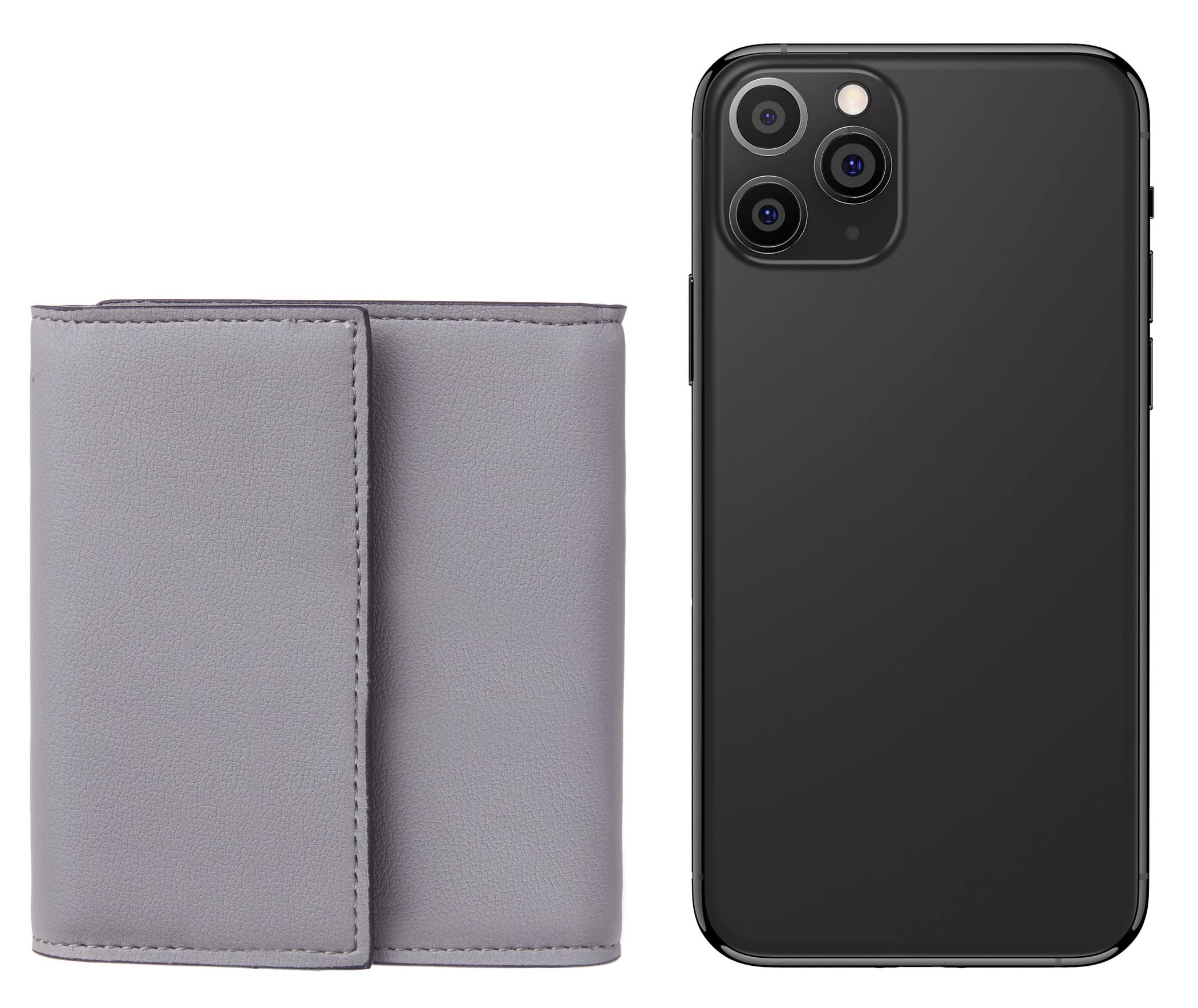 Travelambo RFID Blocking Small Mini Compact Wallet Coin Pouch Holder Trifold Credit Card Holder Pocket Purse for Women (Napa Grey)