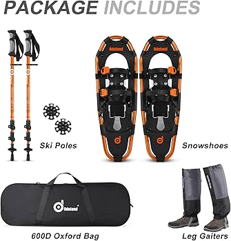 Amazon | Odoland 4-In-1軽量スノーシューセット アルミ