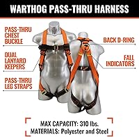 Vista 3 de Malta Dynamics Kit de Cubo de Seguridad para Techadores de 50' – Arnés de Seguridad Pass-Thru Warthog, Ancla de Techo Reutilizable, y Ensamblaje