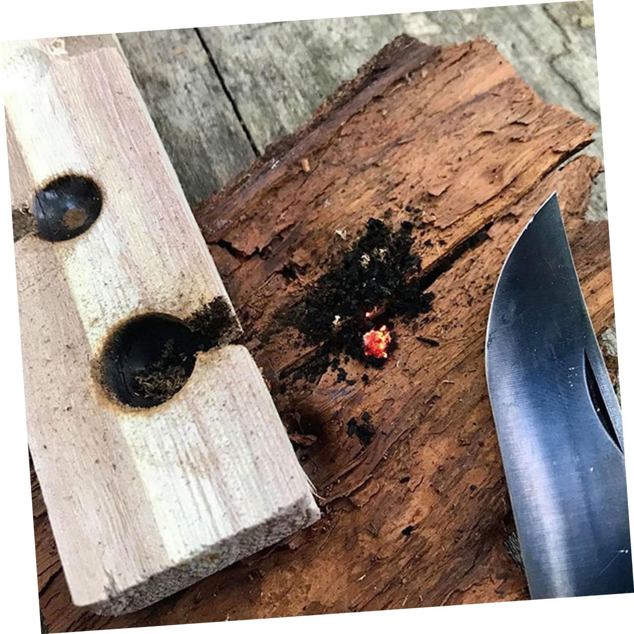 BESPORTBLE 5sätze Outdoor Feuerstarter Natürliche Holzfeuerzeuge Für Camping Survival Tragbar Einfach Zu Bedienen Für Outdoor-aktivitäten Wie Wandern Und Angeln