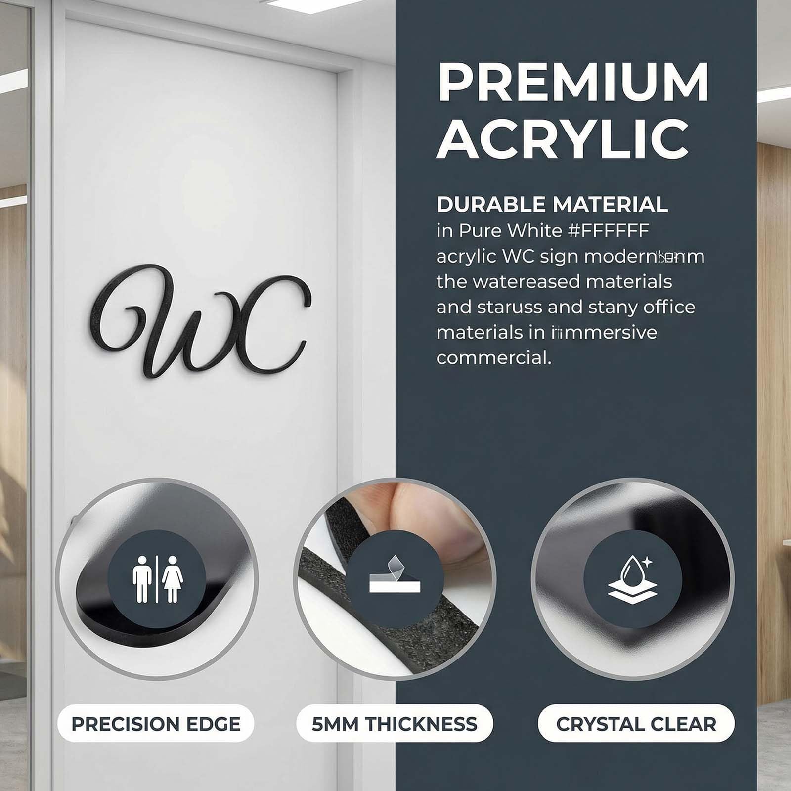 2 carteles autoadhesivos para puerta de inodoro de 15 x 10 cm, pegatinas para puerta de inodoro, resistente para inodoro, baño de invitados, práctico cartel para puerta de inodoro, adhesivo para