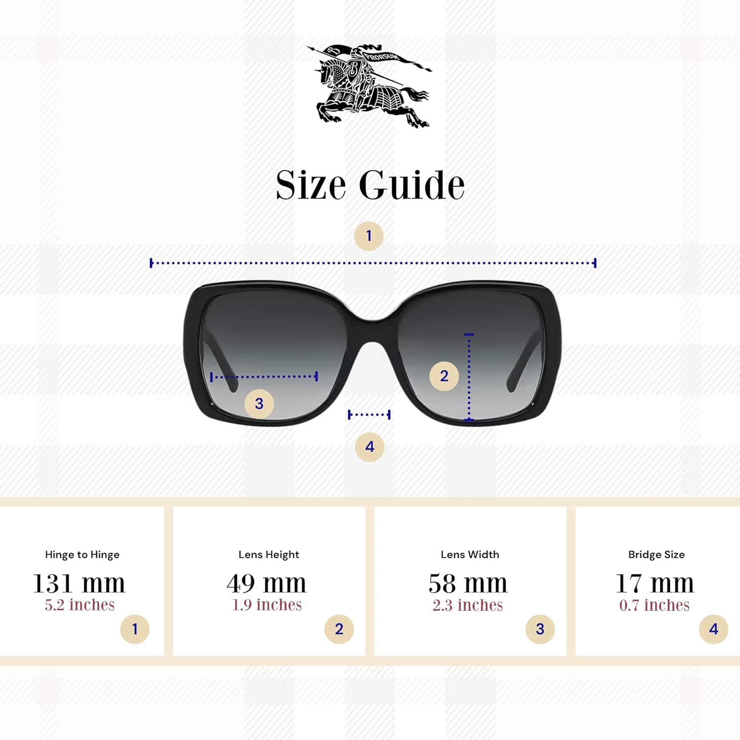 BURBERRY BE4160 Square Sunglasses For Women +BUNDLE with ACCESSORY EYEWEAR KIT - Image 3