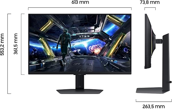 Samsung Odyssey G70D 4K Gaming Monitor, 27 Inches, Screen with IPS Panel, 4K Resolution, 3840 x 2160 Pixels, AMD FreeSync Premium, HDR10+, Response Time 1 ms, Refresh Rate 144 Hz, LS27DG702EUXEN - 2