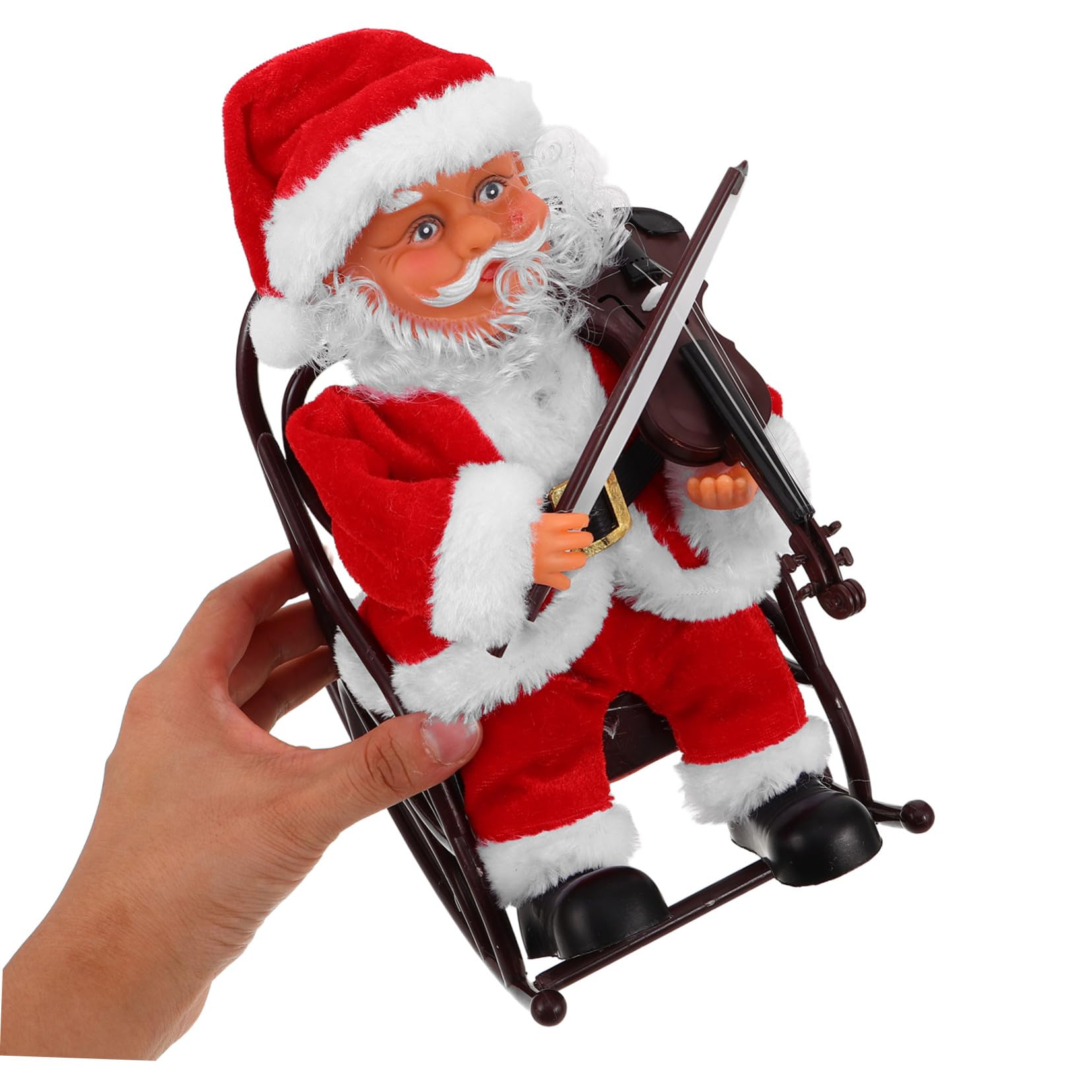 Juguete De Papá Noel Eléctrico con Música y Silla De Ruedas Figura Decorativa Divertida para Fiestas Navideñas Adorno De Mesa para Celebraciones Festivas