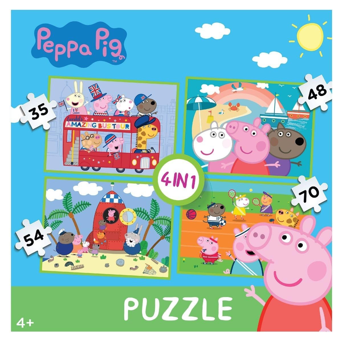 Peppa Pig 4-in-1 Puzzle 207-Piece Set : Amazon.co.za: Toys & Games