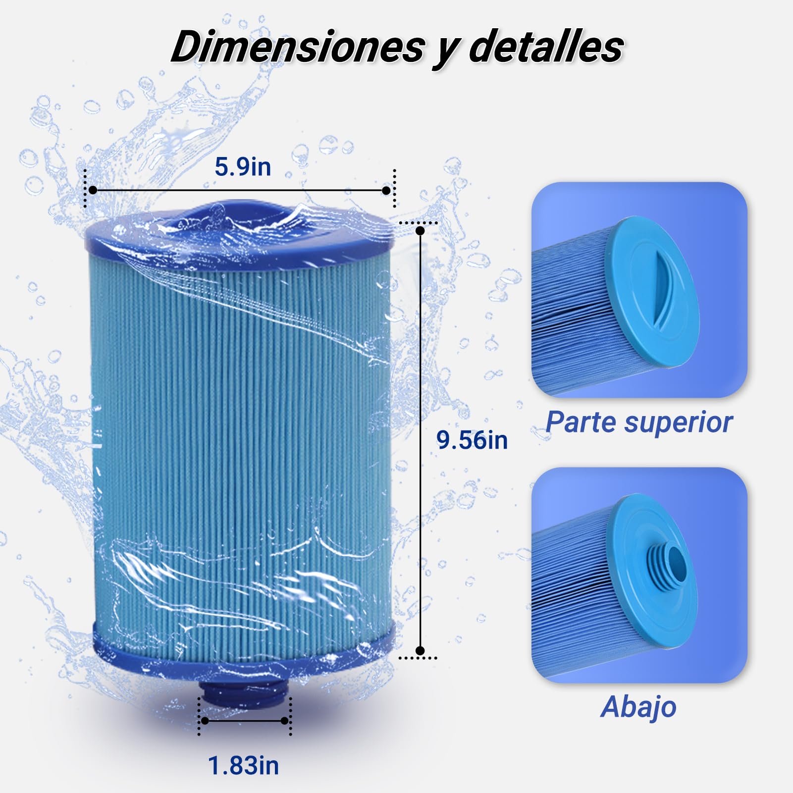 Cartucho de Filtro para SPA, 2 Unidades, Filtro de Repuesto