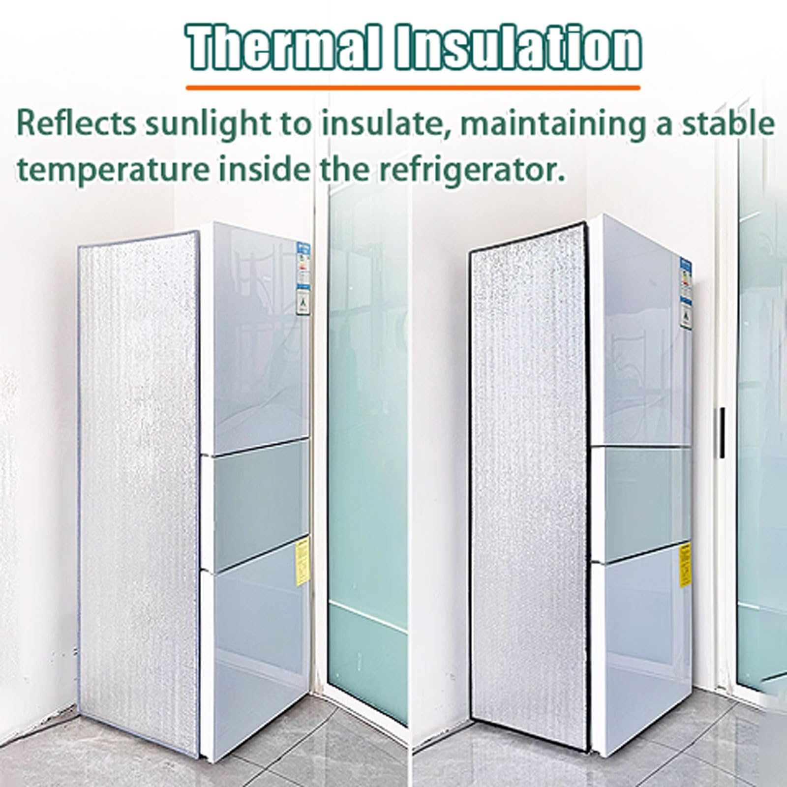 Sonnenschutz for den Kühlschrank,Isolierdecke for Gefrierschrank und Kühlraum,universeller energiesparender Sonnenschutz for den Gefrierschrank,Aluminiumfolie,isolierender Schatten