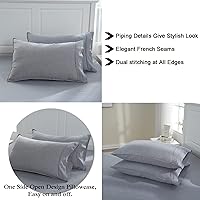 Vista 4 de S VICTORY SYMBOL - Juego de funda de edredón de lino 100% orgánico, 3 piezas, tamaño Queen, lino francés lavado natural, ropa de cama certificada