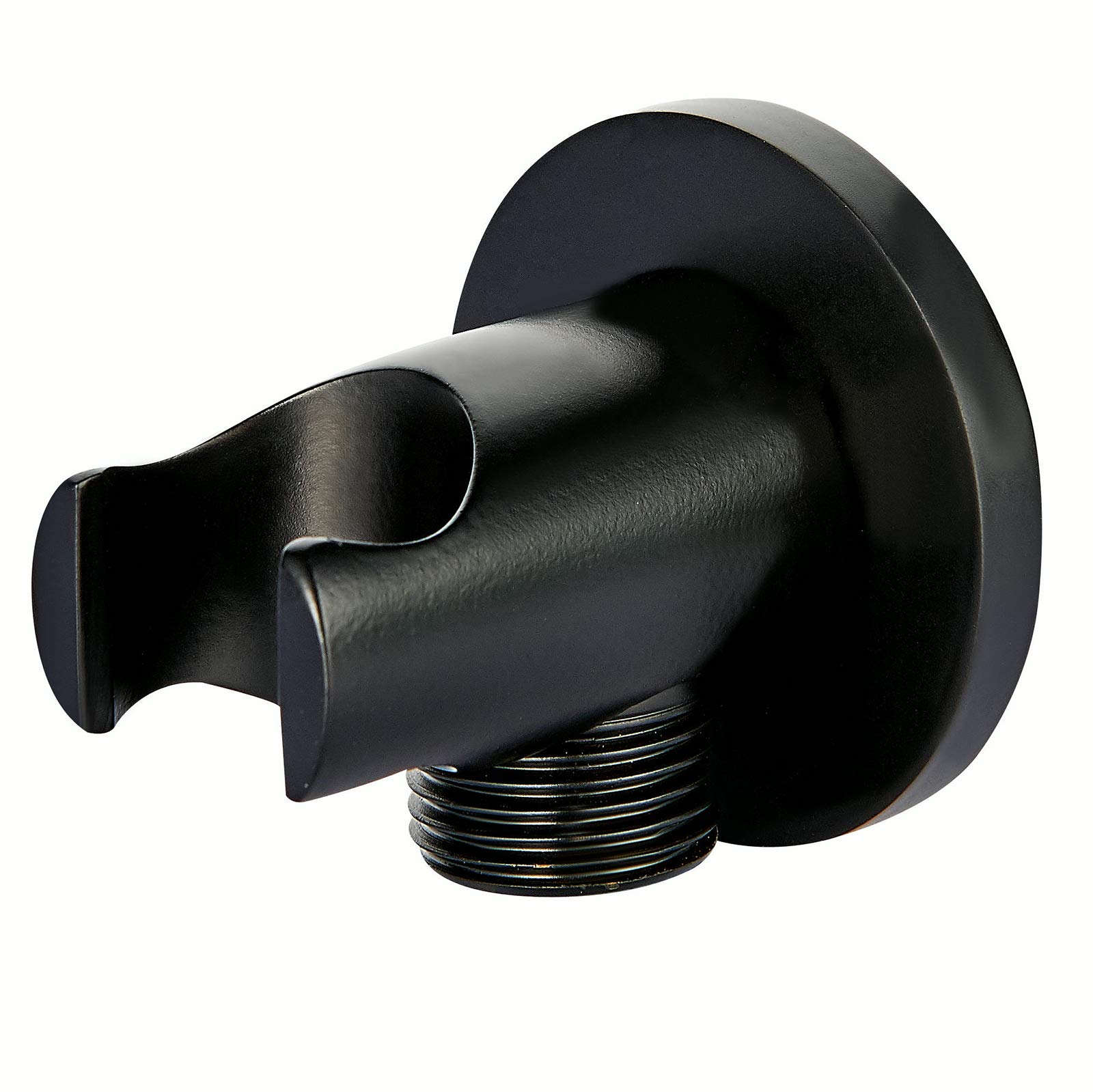 Wandanschlussbogen BA003 mit Brausehalter, schwarz, rundes Design