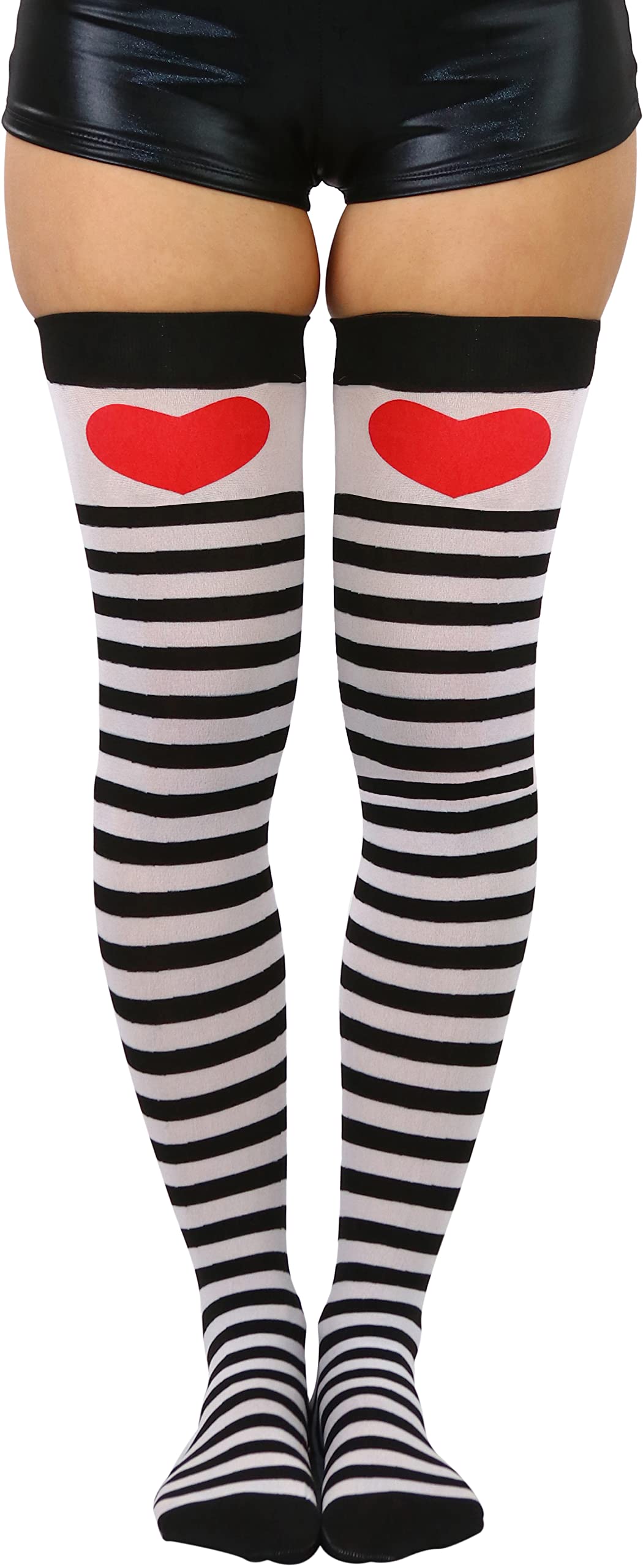 ToBeInStyle Women’s Opaque Hosiery Thin Striped Thigh High Long Stocking