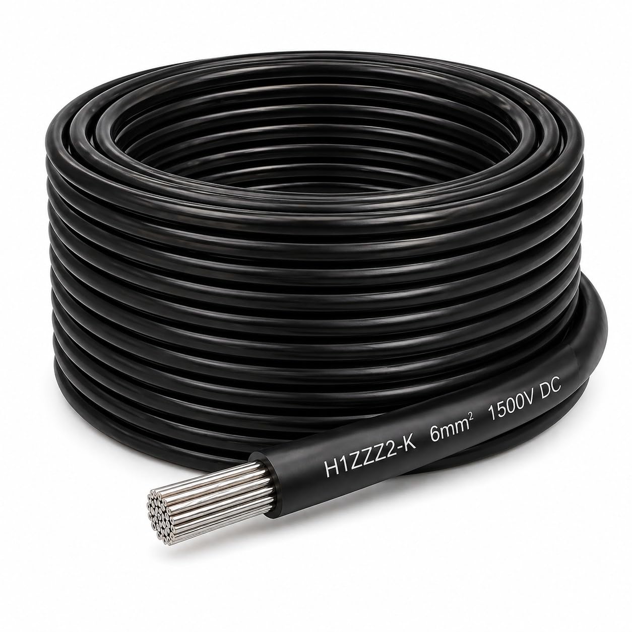 35Fahrenheit Solarkabel 6mm2 H1Z2Z2-K 6mm2 | 50m Verlängerungskabel 6mm2 | UV-beständiges Photovoltaik Kabel 6mm2 Schwarz| UV- & Witterungsbeständig für PV Solaranlage