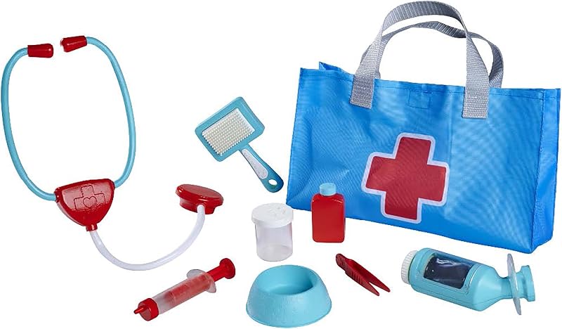 Simba Vet Pretend Play Pet Care Set - 7pc Doctor Bag, Medical Tools & Grooming Kit for Ages 3+