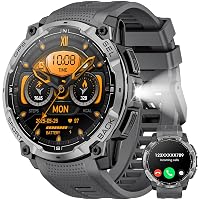 Smartwatch Uomo con GPS, 1.43" AMOLED HD Orologio Smart Watch Militare con Chiamata Bluetooth