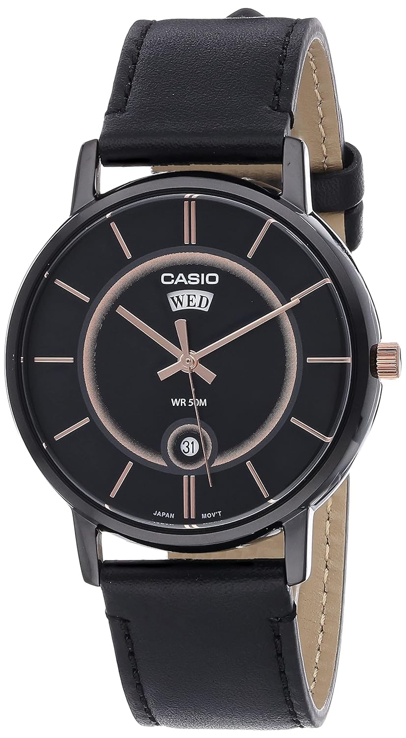 Casio Men Leather Analog Black Dial Watch-Mtp-B120Bl-1Avdf, Band Color-Black (B0B87WZS9N) Amazon Price History, Amazon Price Tracker