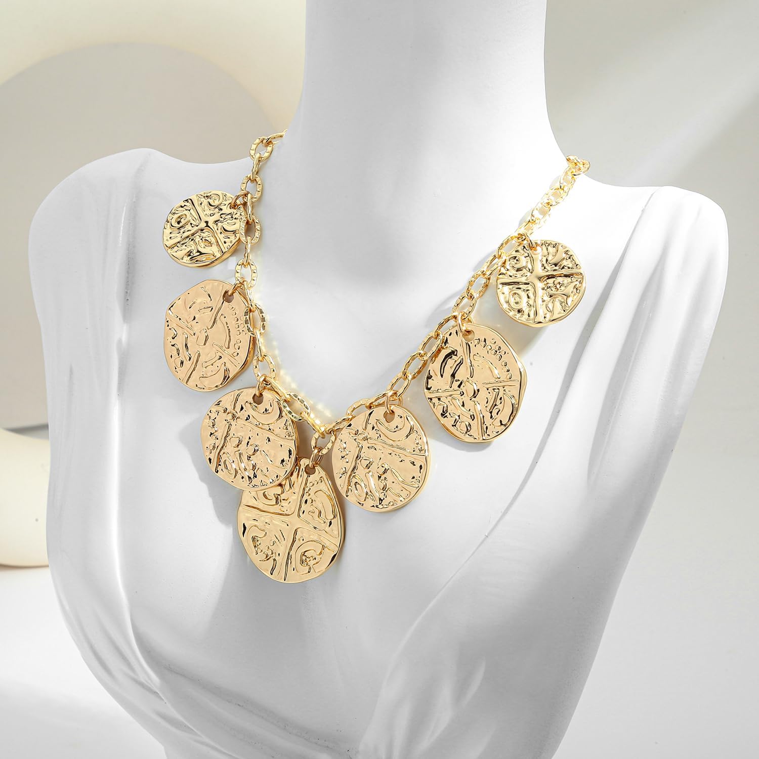 INNERDIVA ゴールドチャンキーチャームネックレス 複数のコインペンダントネックレス サマーネックレス ビーチジュエリー レデ  楽天市場】【ゆうパケットOK】ネックレス ロングネックレス 金属アレルギー ニッケルフリー 18kコーティング コインネックレス レディース ...