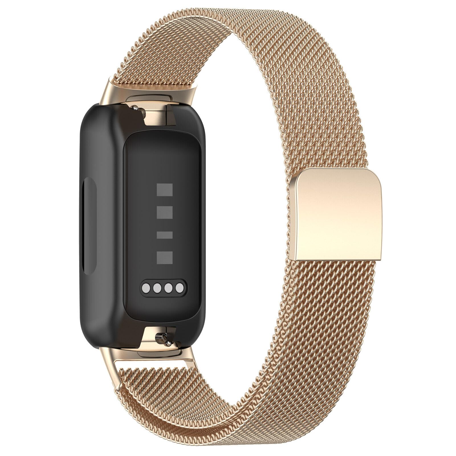 Panda Bobo Compatible for Fitbit Inspire 3 Metal Strap, Mileanese Metal Adjustable Sport Replacement Wrist Band (Champagne) - Image 2