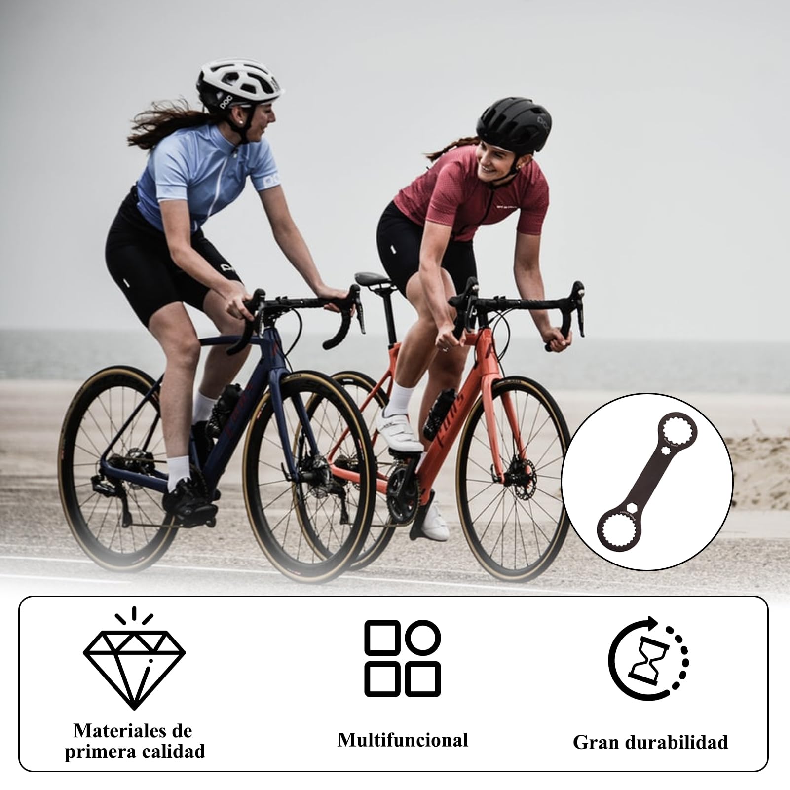 Herramienta Centerlock, disco de freno negro Centerlock, aleación de aluminio BB44+BB46 2 en 1, herramienta de rodamiento de pila, adecuado para reparaciones de bicicletas (negro) — view 7