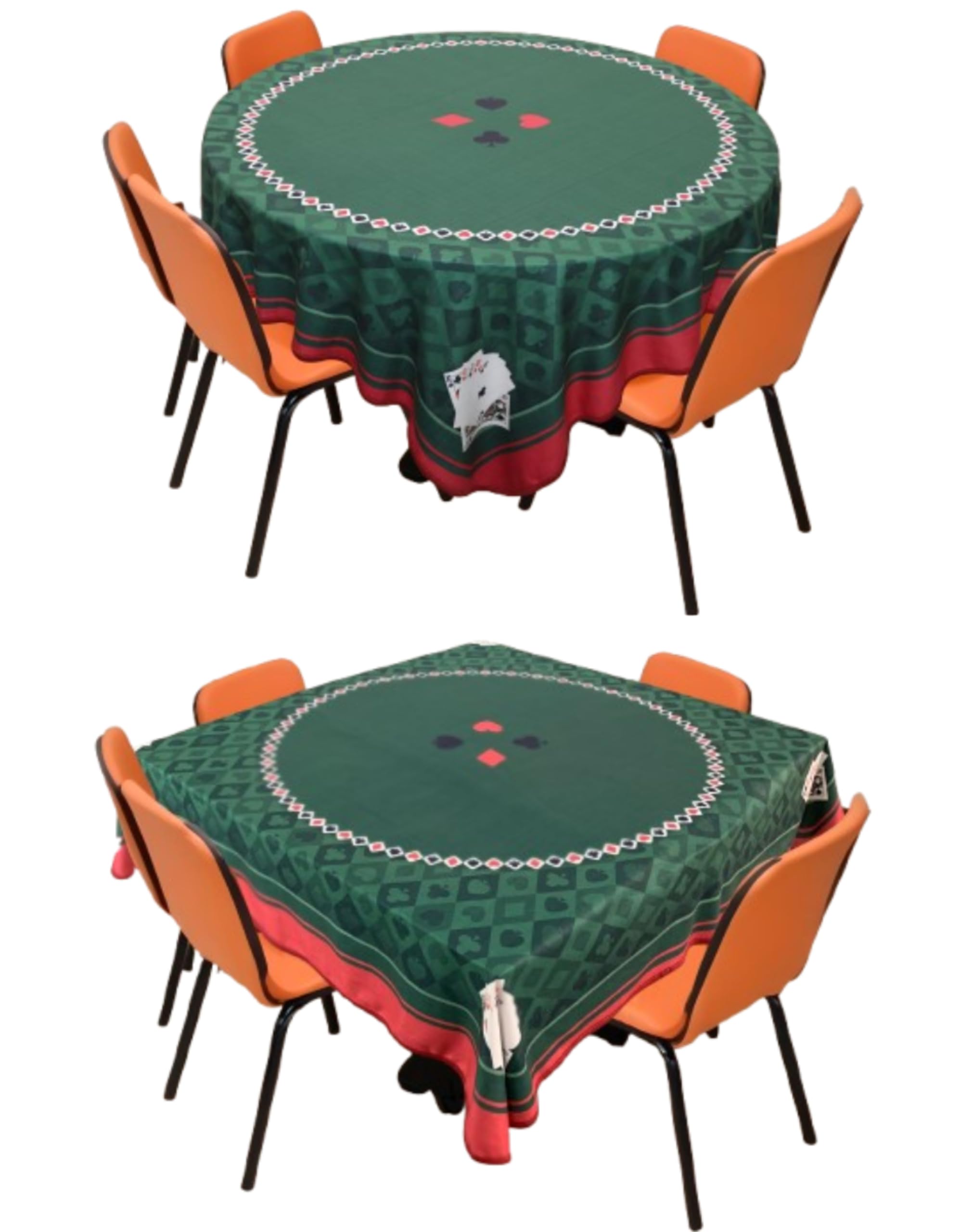 Toalha De Mesa Aveludada Para Jogar Baralho Estampa De Cartas Truco Carteado Tema Poker