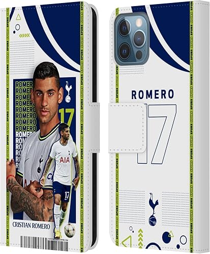 Head Case Designs Officially Licensed Tottenham Hotspur F.C. Cristian Romero 202223 First Team Leather Book Wallet Case Cover Compatible with Apple