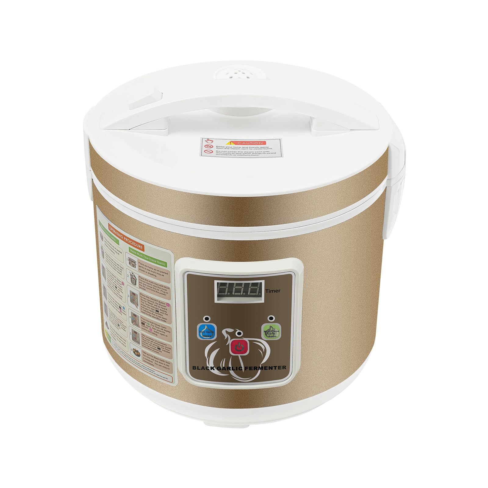 5 l fermentor do czarnego czosnku, automatyczne ogrzewanie 360°