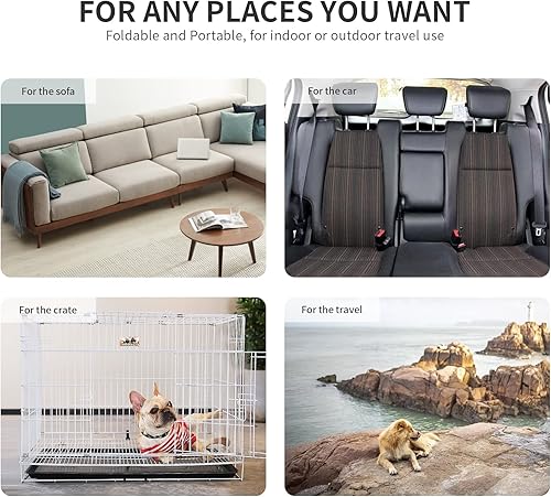 Miniatura 7 de Tapete reversible para cama para perro con terciopelo de felpa y maíz, cojín suave y cálido para mascotas, colchón lavable de doble propósito para